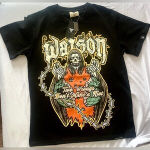 WATSON Black Graphic T-Shirt Size XL
